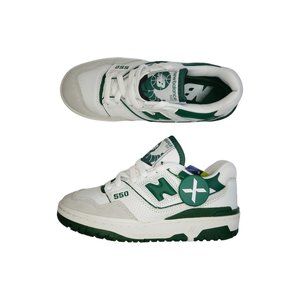 New Balance Unisex 550 Basketball Sneakers TM8 White/Green BB550WT1 US 4 UK 3.5